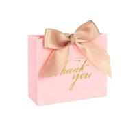Premium Present Box with Magnetic Lid， Favor Boxes Pack Of 20 With Ribbon Candy Chocolate For Wedding Birthday Party Pink And White(Pink1)