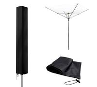 Premium Protective Cover for Rotary Dryer Washing Lines, 420D Clothes Line Cover for Rotary Airer Cover for all Brabantia Rotaries Standard, Black Waterproof Weatherproof Whirlygig Cover (165x16x16cm)