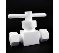 Premium PTFE Straight-Through Ball Valve - 2-Sides Equal Diameter Connector for Efficient Fluid Transfer - 1PC Set(3/4 Inner Thread)