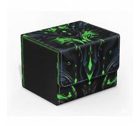 Premium PU Leather Deck Box for MTG & TCG - Holds 120+ Sleeved Cards or 80 Double-Sleeved, Magnetic Closure, Compact Trading Card Storage Case, Protective Card Holder for Commander Decks (Green)