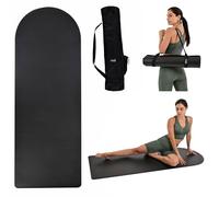 Premium PU & Natural Rubber, Yoga Mat Thick 5mm - Non Slip Exercise Mat Workout Surface, Extra Large 72'' x 27'' Wide Design, Pilates Fitness Training - Includes Strap & Carry Bag