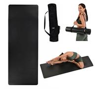 Premium PU & Natural Rubber, Yoga Mat Thick 5mm - Non Slip Exercise Mat Workout Surface, Extra Large 72'' x 27'' Wide Design, Pilates Fitness Training - Includes Strap & Carry Bag