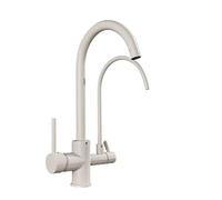 Premium PullAOut Kitchen Faucet A 2/3 Way Mixer Tap with Water Filter A Gold/Black/Chrome Finish A Stylish Sink Crane for Cold Water A Elegant Beige with Dots Design
