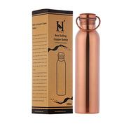 Premium Pure Copper Water Bottle Matte Finish - 1000 ml Eco-friendly for Ayurveda Health Benefits - Leakproof Design - Stylish Reusable Bottle for Fitness & Hydration