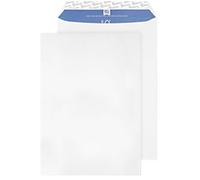 Premium Pure Pocket Envelopes Plain C4 Peal and Seal 229 (W) x 324 (H) mm Adhesive Strip White 120 gsm Pack of 250