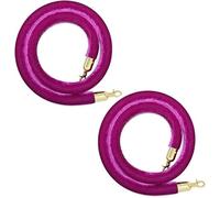 Premium Purple Crowd Control Rope with Polished Carabiners 1m Queue ment & Event Securi Ber for Effective Crowd Guidance & Control