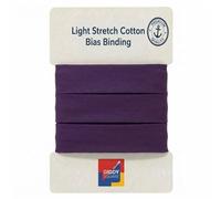 Premium Purple Light Stretch Cotton Bias Binding Tape, 30mm Wide x 3m Length, Smooth Finish Mild Elastic Trim for Clothing, Sportswear, Quilting & Blankets - Giddy Square