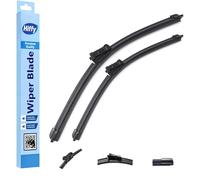 Premium Push Button Windscreen Wiper Blades fits FIAT 500 C Convertible 2009 Onwards - 24" & 14" Front Set, All-Weather Performance, Easy Fit Replacement, Streak Free