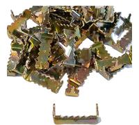 Premium Quality 1" Brass Finish Nailess Sawtooth Hanger - 10 Pack
