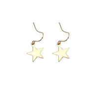 Premium Quality 1Pair Lady Earrings Hook Dangle Drop Cute Star Ear Studs Jewelry Accessories Love Gift (Golden) Convenient and practical