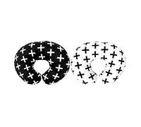 Premium Quality 2 Pack Nursing Pillow Covers by Mila Millie - Nordic Swiss Black & White Unisex Design Slipcovers - 100% Cotton Hypoallergenic - Perfect Baby Shower Gift (Black & White)