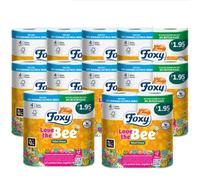 Premium Quality 2 Ply Jumbo Toilet Paper Roll Love The Bee Hi-Grade Honey Core Scented 100% Pure Super Maxx® (80 Rolls)