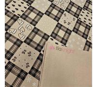 Premium Quality Anti-Pill Double Sided Polar Fleece | Soft Washable Fabric | Sold by The Metre | Multiple Colours in Stock | Same Day Dispatch | by Tia Knight (Festive Tartan SQ718) (Beige)