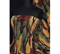 Premium Quality Anti-Pill Polar Fleece | Children's Prints | Plush Washable Fabric | Sold by The Metre | by Tia Knight (Khaki/Brown Camouflage, Q817 KHBR)
