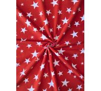 Premium Quality Anti-Pill Polar Fleece | Halloween Prints | Autumn/Winter Throws | Plush Washable Fabric | Sold By The Metre | By Tia Knight (Twinkle Stars- Red SQ351)
