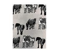 Premium Quality Anti-Pill Printed Polar Fleece | Soft Washable Fabric | Sold by The Metre | 50+ Colours in Stock | Same Day Dispatch | by Tia Knight (Horses Grey/Black, SQ361 GRBK)