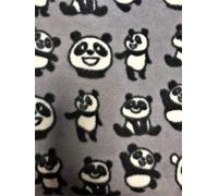 Premium Quality Anti-Pill Printed Polar Fleece | Soft Washable Fabric | Sold by The Metre | 50+ Colours in Stock | Same Day Dispatch | by Tia Knight (Panda Bears, Q1412 GRBK)