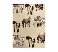 Premium Quality Anti-Pill Printed Polar Fleece | Soft Washable Fabric | Sold by The Metre | 50+ Colours in Stock | Same Day Dispatch | by Tia Knight (Horses Stone/Brown, SQ361 STN)