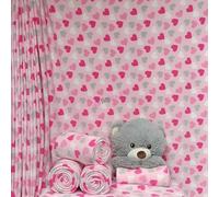 Premium Quality Anti-Pill Printed Polar Fleece | Soft Washable Fabric | Sold by The Metre | 50+ Colours/Prints in Stock | Same Day Dispatch | by Tia Knight (Love Sweethearts, SQ978 BPN)