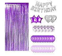 Premium-Quality Birthday Party Decoration Set Latex Foil Balloons with Happy Banner Easy-to-Use Indoor Outdoor Decor for Family Friends Celebrations