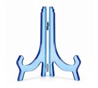 Premium Quality Clear Traditional Acrylic Plate Stand Display Picture Photo Frame Stand Holder - Perfect for 6" to 10" Inch Plates in Blue