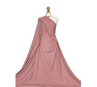 Premium Quality | Cotton Elastane Fabric | 4 Way Stretch Lycra Jersey Material | Oeko-TEX® Certified | Fabriques (Dusty Pink, Half Meter)