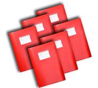 Premium Quality Display Book Folder for School, Filing, Storage, Interviews, CVS & Presentations, Assorted Colours, A4 Display Folder with 62 Pockets by Arpan (Red - Pack of 6)