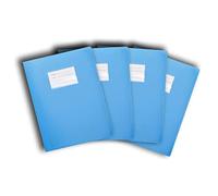 Premium Quality Display Book Folder for School, Filing, Storage, Interviews, CVS & Presentations, Assorted Colours, A4 Display Folder with 62 Pockets by Arpan (Blue - Pack of 4)