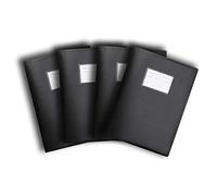 Premium Quality Display Book Folder for School, Filing, Storage, Interviews, CVS & Presentations, Assorted Colours, A4 Display Folder with 62 Pockets by Arpan (Black - Pack of 4)