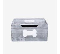 Premium Quality Dog Toy Storage Box Wooden Crates Pet Gift Box Toy Chest (Grey, Large)