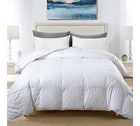 Premium Quality Extra Filling Goose Feather Filled & down Duvet/Quilt - All Season Duvet with 100% Cotton Anti-Dust Mite & down Proof Cover Bedding Set UK Made (13.5 Tog, Super King)