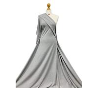 Premium Quality | French Terry Fabric | Cotton Elastane Blend |4 Way Stretch Material | Oeko-TEX® Certified | Fabriques (Marl Grey, 1 Meter)