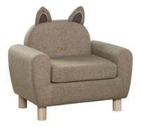 Premium Quality Kids Mini Sofa - Brown Armchair for Bedroom or Playroom - Ages 3