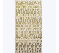 Premium Quality Letter Stickers, Self Adhesive A-Z Alphabet Outline Stickers for Art Craft Decoration (Traditional Gold)