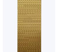 Premium Quality Letter Stickers, Self Adhesive A-Z Alphabet Outline Stickers for Art Craft Decoration (Capital Gold)