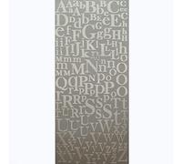 Premium Quality Letter Stickers, Self Adhesive A-Z Alphabet Outline Stickers for Art Craft Decoration (Mixed Serif Silver)