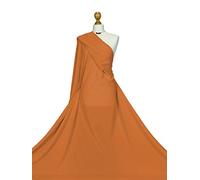 Premium Quality | Liverpool Scuba Crepe Fabric | Textured Stretch Jersey Crepe | 4 Way Stretch Spandex Fabric | Single Knit Dressmaking Material | Fabriques (Orange, 8" X 8" Sample)