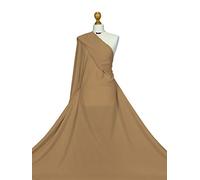 Premium Quality | Liverpool Scuba Crepe Fabric | Textured Stretch Jersey Crepe | 4 Way Stretch Spandex Fabric | Single Knit Dressmaking Material | Fabriques (Camel, 8" X 8" Sample)