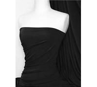 Premium Quality Matte Nylon Jersey 4 Way Stretch Swim Wear, Dance Leotard, Leggings Material | Matching Shades in Mesh 50+ Colours in Stock Sold by The Metre by Tia Knight Black, 1 Metre