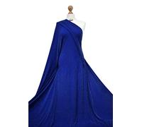 Premium Quality | Metallic Lurex Dot Fabric | 2 Tone 4 Way Stretch Jersey Fabric | Dressmaking Material | Fabriques (Silver on Royal Blue, Half Meter)