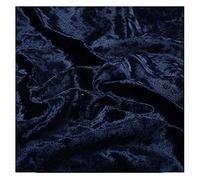 Premium Quality Navy Blue Crushed Velvet 1 Way Stretch Fabric, Dress Craft Wedding Cushion Curtain Material | 60”- 150 cm Wide | Same Day Dispatch | Sold by The Metre