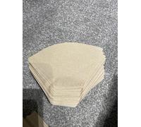 Premium Quality Original Coffee Filter Paper 100 Pcs in One Pack. (Brown, V01)