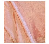 Premium Quality Peach Crushed Velvet 1 Way Stretch Fabric, Dress Craft Wedding Cushion Curtain Material | 60”- 150 cm Wide | Same Day Dispatch | Sold by The Metre