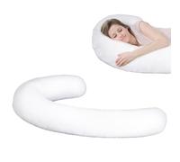 Premium Quality Pillowcase Compatible for Contour Swan Body Pillow, Original, Cool XL and Candy Cane Models, Breathable Zippered Closure Pillowcase - Provides a Comfortable Sleep Experience (White)