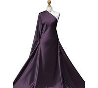 Premium Quality | Plain Stretch Satin Crepe Back | Shiny Spandex Fabric | Bridal Dress Material | SS01 | by FABRIQUES (Purple, 8"X8" Sample)