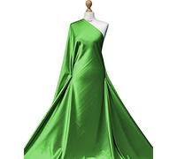 Premium Quality | Plain Stretch Satin Crepe Back | Shiny Spandex Fabric | Bridal Dress Material | SS01 | by FABRIQUES (Emerald Green, 8"X8" Sample)