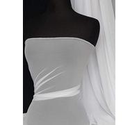 Premium Quality Power Mesh Light Weight Net Fabric | 4 Way Stretch Sheer Dance Wear Material | Matching Shades in Lycra | 50+ Colours in Stock | Sold by The Metre | by Tia Knight (White, 1 Metre)
