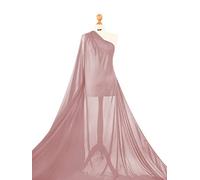 Premium Quality | Power Net 4 Way Stretch Mesh Sheer Fabric | Lining Material | PN01 | by FABRIQUES (Blush Pink, 1 Meter)