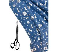 Premium Quality | Printed Anti Pill Polar Fleece | Soft Warm Fabric | PF02 | by FABRIQUES (Blue Paws & Bones, 8"X8" Sample)