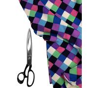 Premium Quality | Printed Anti Pill Polar Fleece | Soft Warm Fabric | PF02 | By FABRIQUES (Lilac Multi Checks, 8"X8" Sample)